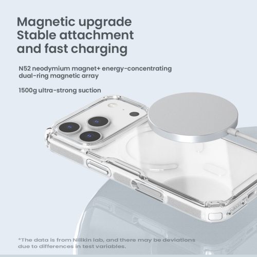 Nillkin Nature TPU PRO Magnetic tok Apple iPhone 17 Pro készülékhez – Átlátszó fekete