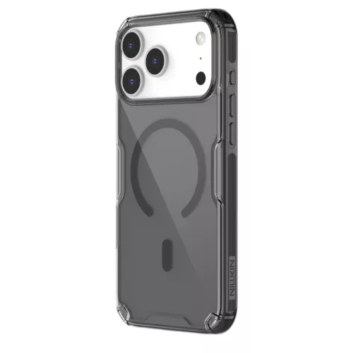 Nillkin Nature TPU PRO Magnetic tok Apple iPhone 17 Pro Max / 18 Pro Max készülékhez – Átlátszó fekete