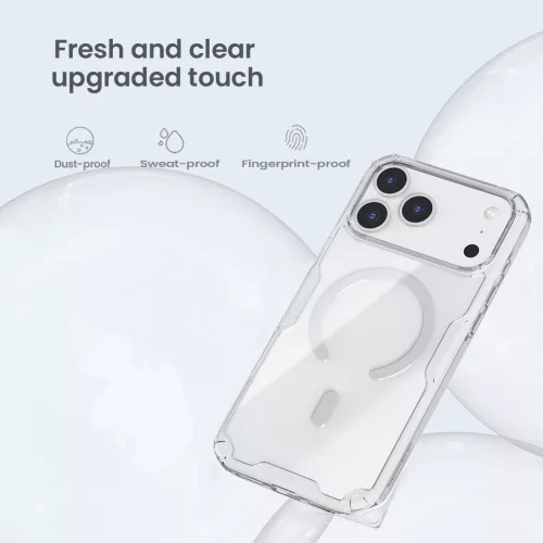 Nillkin Nature TPU PRO Magnetic tok Apple iPhone 17 Pro Max / 18 Pro Max készülékhez – Átlátszó fekete