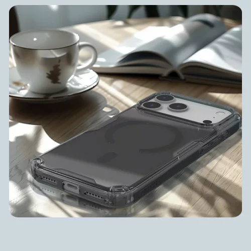 Nillkin Nature TPU PRO Magnetic tok Apple iPhone 17 Pro Max / 18 Pro Max készülékhez – Átlátszó fekete