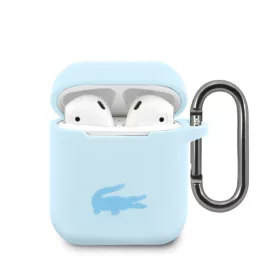   Lacoste Liquid Silicone Glossy Printing Logo AirPods tok – AirPods 1/2 – Kék