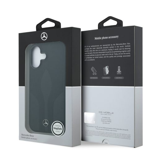 Mercedes Leather The Move MagSafe iPhone 17 tok – Fekete