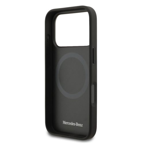 Mercedes Leather The Move MagSafe iPhone 17 Pro tok – Fekete