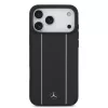 Mercedes Leather Star Pattern and Stripes MagSafe iPhone 17 Pro Max tok – Fekete/Fehér