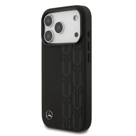   Mercedes Leather Laurel Leaves MagSafe iPhone 17 Pro tok – Fekete