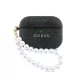 Guess PU 4G Classic Logo Pearl Strap tok, AirPods Pro 3 - fekete