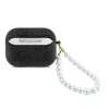 Guess PU 4G Classic Logo Pearl Strap tok, AirPods Pro 3 - fekete