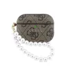 Guess PU 4G Classic Logo Pearl Strap tok, AirPods Pro 3 - barna