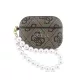 Guess PU 4G Classic Logo Pearl Strap tok, AirPods Pro 3 - barna