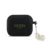 Guess 4G Charm szilikon tok, AirPods Pro 3 - fekete