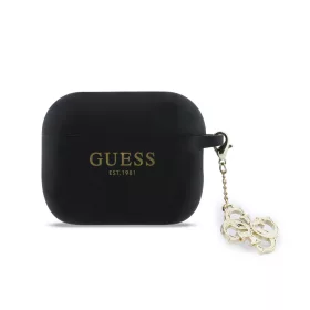 Guess 4G Charm szilikon tok, AirPods Pro 3 - fekete