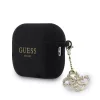 Guess 4G Charm szilikon tok, AirPods Pro 3 - fekete