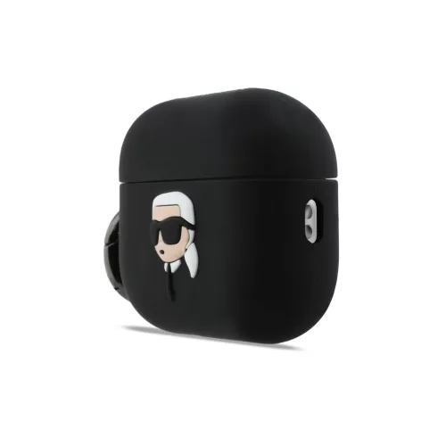 Karl Lagerfeld 3D Logo NFT Karl Head Silicone tok, Airpods Pro 3 - fekete