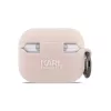 Karl Lagerfeld 3D Logo NFT Choupette Head Silicone tok, Airpods Pro 3 - rózsaszín