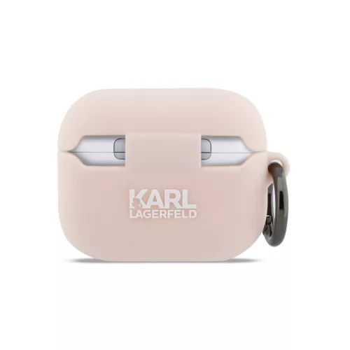 Karl Lagerfeld 3D Logo NFT Choupette Head Silicone tok, Airpods Pro 3 - rózsaszín