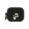 Karl Lagerfeld 3D Logo NFT Karl and Choupette Silicone tok, Airpods Pro 3 - fekete
