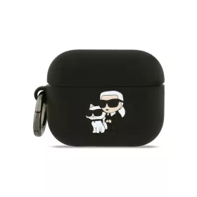   Karl Lagerfeld 3D Logo NFT Karl and Choupette Silicone tok, Airpods Pro 3 - fekete