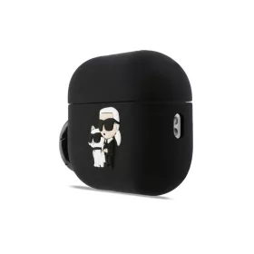   Karl Lagerfeld 3D Logo NFT Karl and Choupette Silicone tok, Airpods Pro 3 - fekete