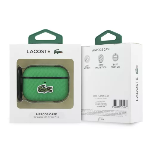 Lacoste Petit Pique Croc Logo Patch AirPods tok – AirPods Pro 3 – Zöld