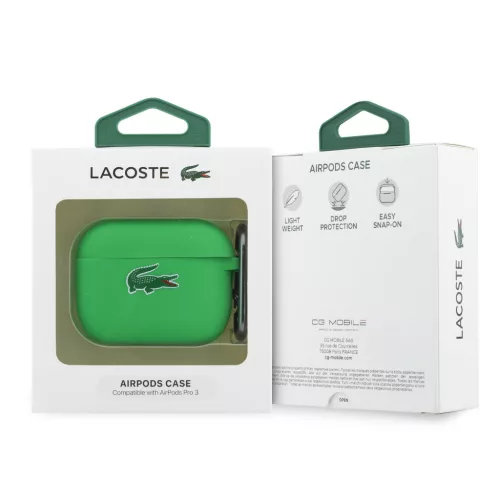Lacoste Liquid Silicone Croc Logo AirPods tok – AirPods Pro 3 – Zöld