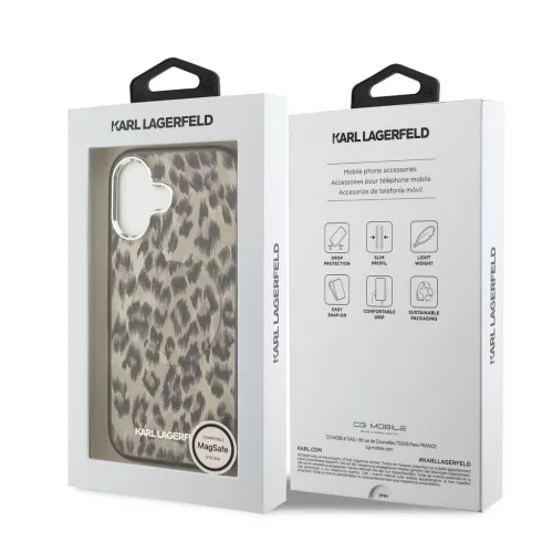 Karl Lagerfeld IML Leopard MagSafe tok, iPhone 17 - barna