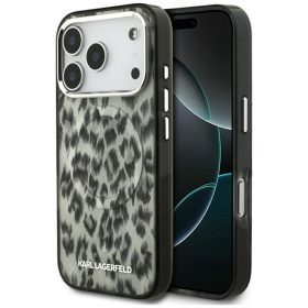   Karl Lagerfeld IML Leopard MagSafe tok, iPhone 17 Pro - barna