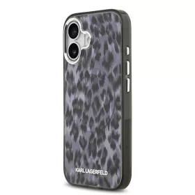 Karl Lagerfeld IML Leopard MagSafe tok,  iPhone 17 - szürke