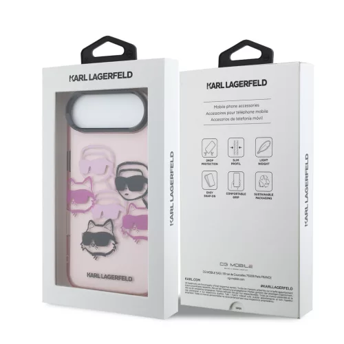 Karl Lagerfeld IML Multi K&CH Heads tok, iPhone Air - rózsaszín