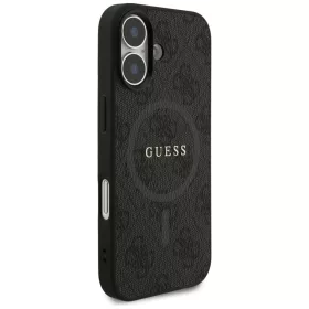   Guess PU Leather 4G Colored Ring MagSafe tok, iPhone 17 - fekete