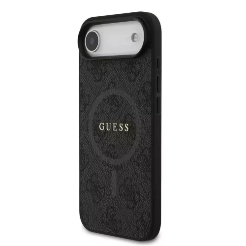 Guess PU Leather 4G Colored Ring MagSafe tok, iPhone Air - fekete