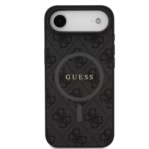 Guess PU Leather 4G Colored Ring MagSafe tok, iPhone Air - fekete