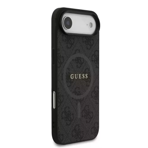 Guess PU Leather 4G Colored Ring MagSafe tok, iPhone Air - fekete