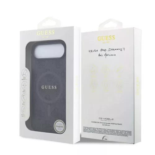 Guess PU Leather 4G Colored Ring MagSafe tok, iPhone Air - fekete