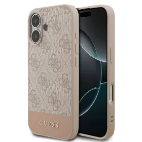 Guess PU 4G Stripe tok, iPhone 17 - rózsaszín