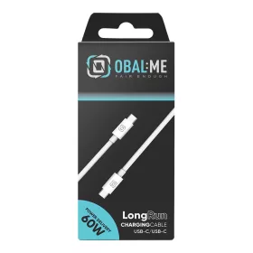OBAL:ME LongRun USB-C / USB-C kábel 60W, 1 m – fehér -