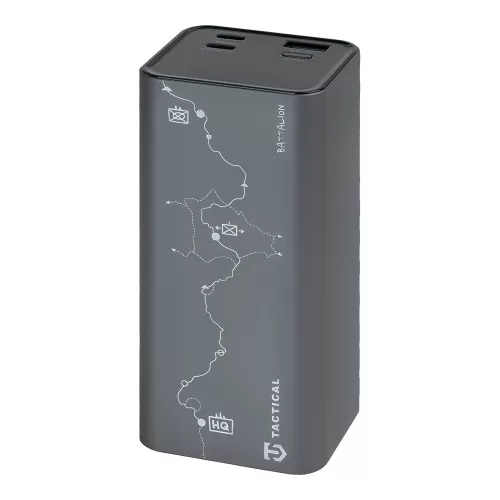       Tactical Squad Battalion 65W 20000mAh powerbank - katonai dizájn, notebookot is tölt    