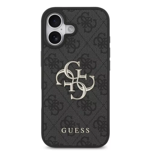 Guess PU 4G Metal Logo tok, iPhone 17 - szürke