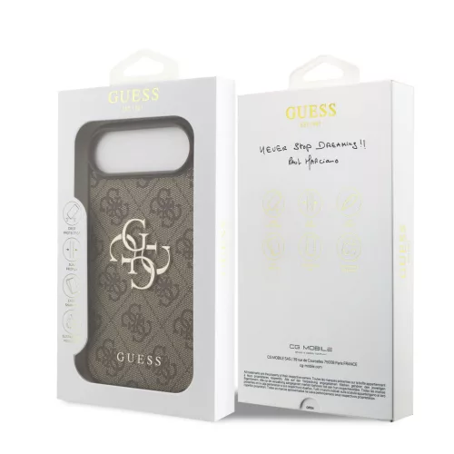 Guess PU 4G Metal Logo tok, iPhone Air - barna