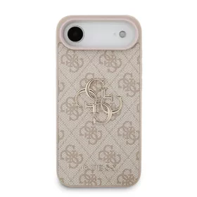 Guess PU 4G Metal Logo tok, iPhone Air - rózsaszín