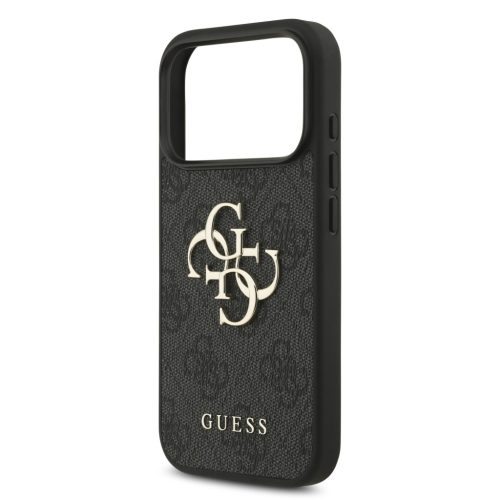 Guess PU 4G Metal Logo tok, iPhone 17 Pro - szürke