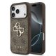 Guess PU 4G Metal Logo tok, iPhone 17 Pro - barna