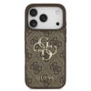 Guess PU 4G Metal Logo tok, iPhone 17 Pro - barna