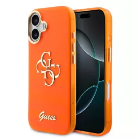 Guess IML 4G Script Metal Logo tok, iPhone 17 - narancs