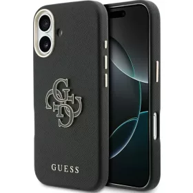Guess PU Resin Logo tok, iPhone 17 - fekete