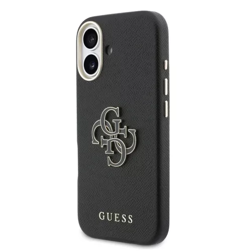 Guess PU Resin Logo tok, iPhone 17 - fekete