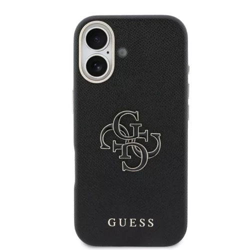 Guess PU Resin Logo tok, iPhone 17 - fekete
