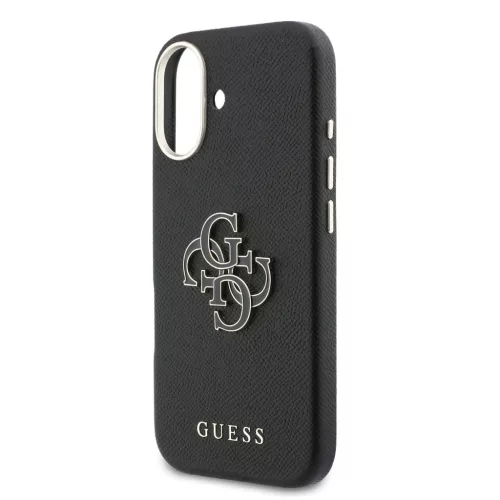 Guess PU Resin Logo tok, iPhone 17 - fekete