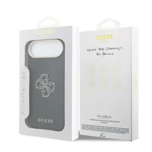 Guess PU Resin Logo tok, iPhone Air - fekete