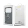 Guess PU Resin Logo tok, iPhone 17 Pro - fekete