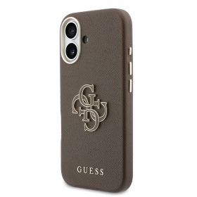 Guess PU Resin Logo tok, iPhone 17 - barna